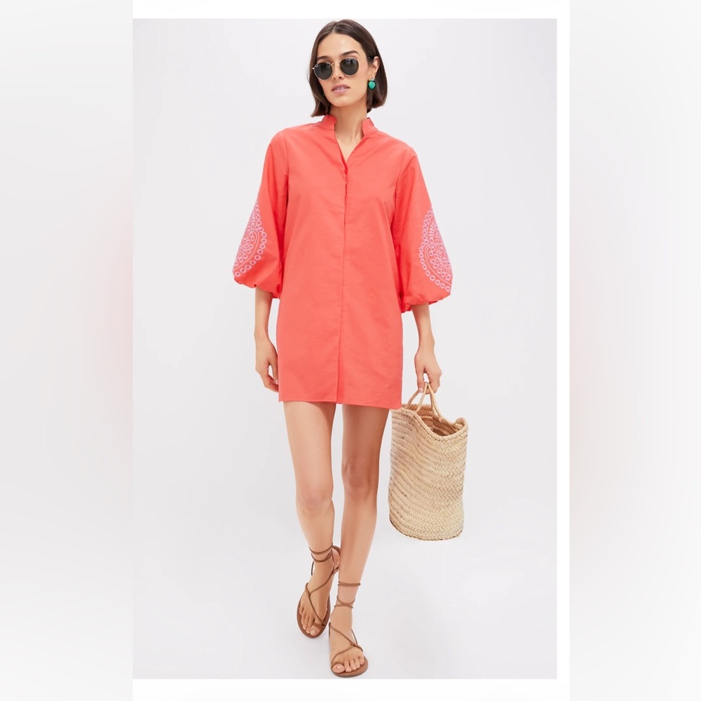 Tuckernuck coral caftan dress size M